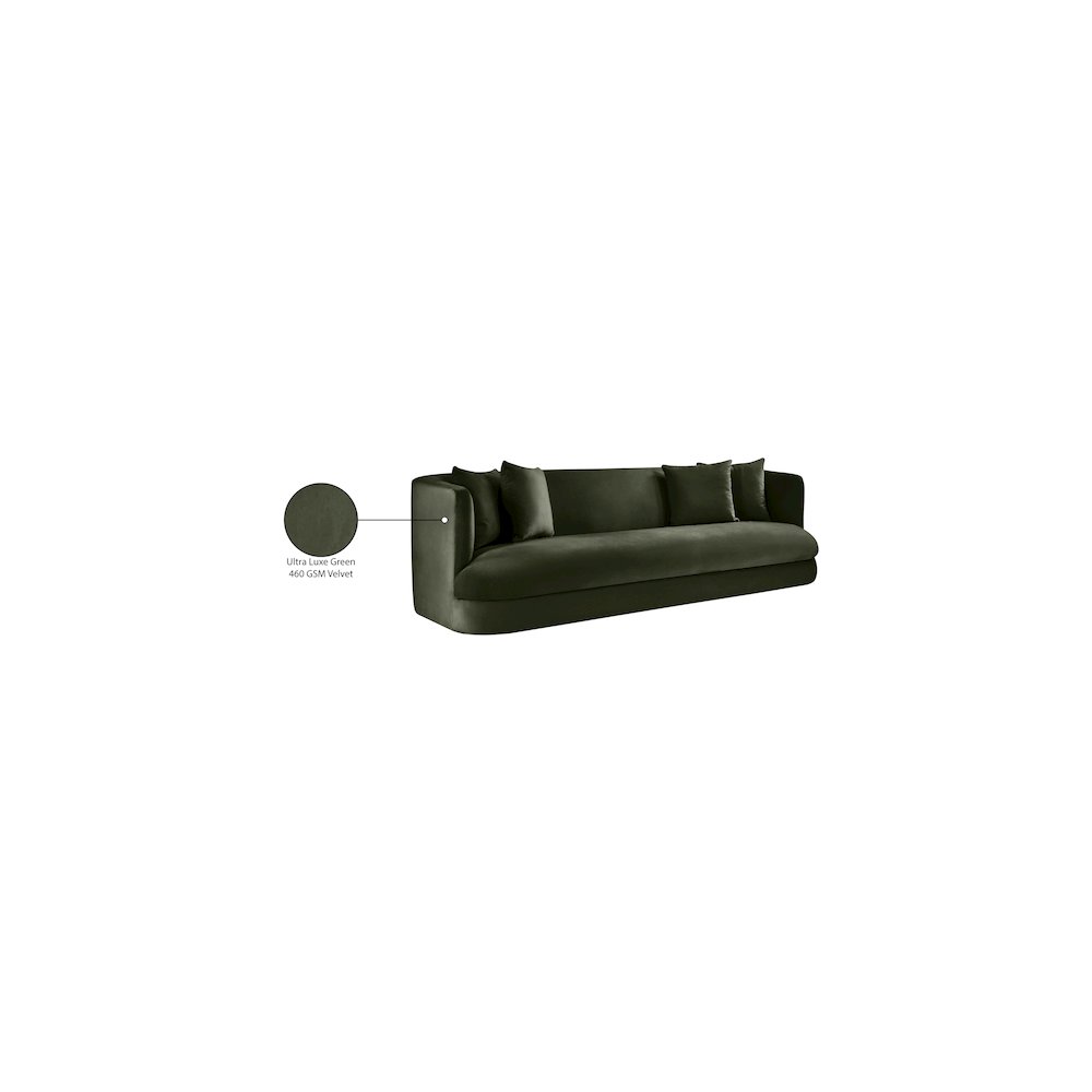 Alder Green Velvet Sofa