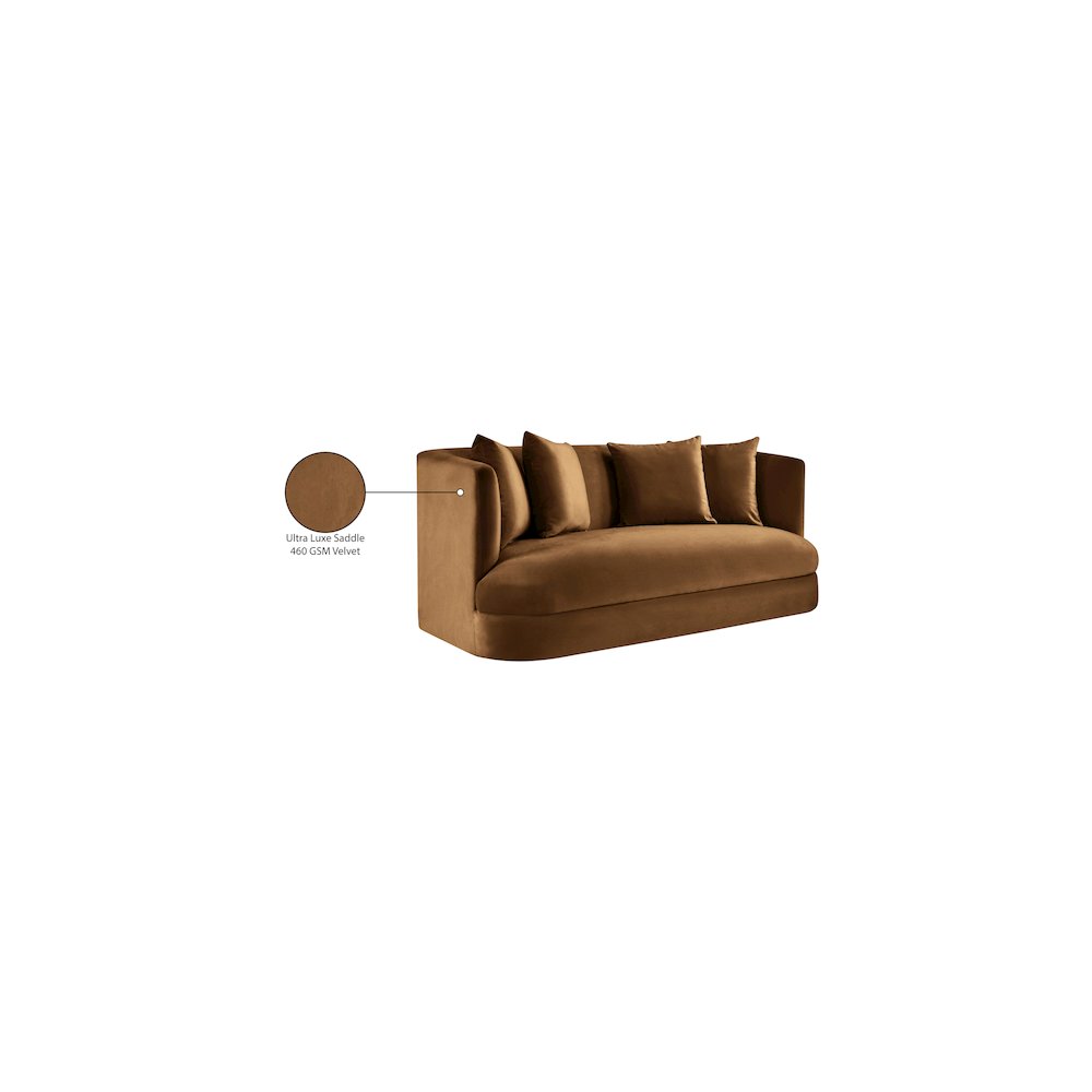 Alder Saddle Velvet Loveseat