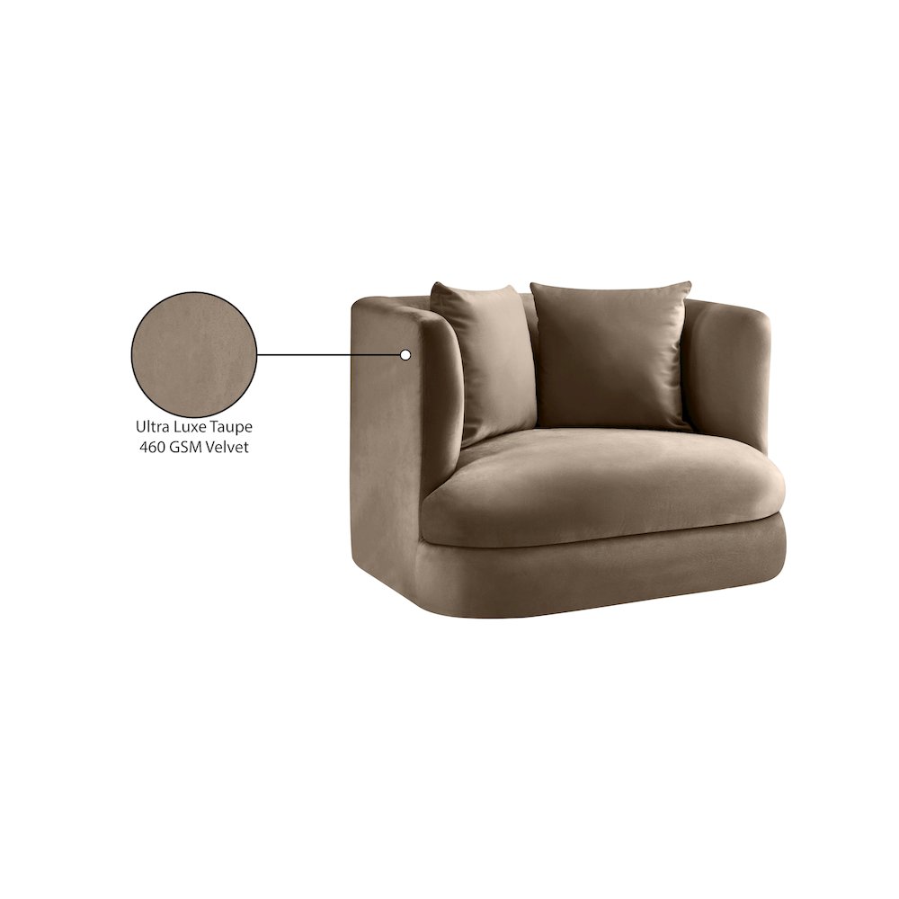 Alder Taupe Velvet Chair