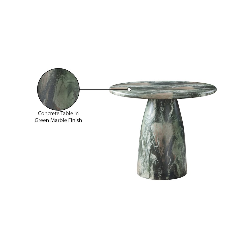Cosenza Green 36" Marble Finish Concrete Dining Table