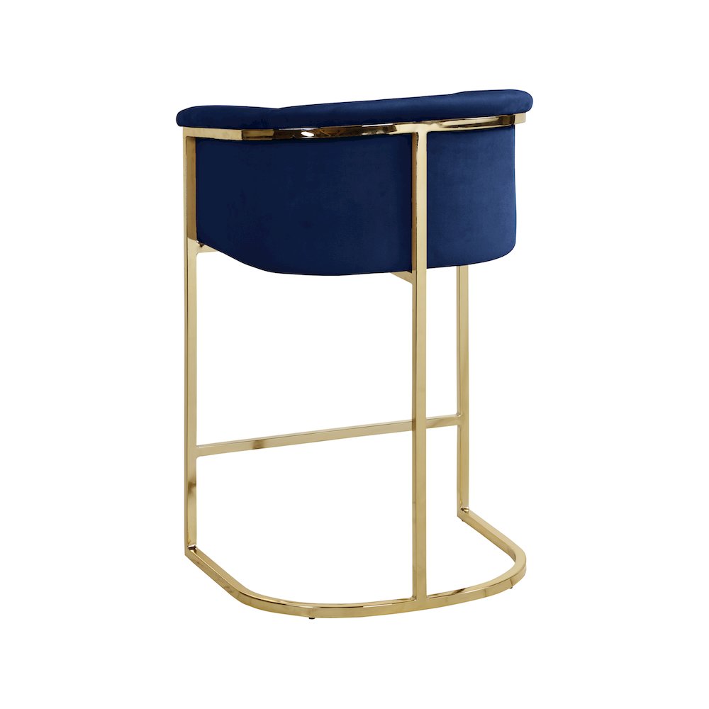 Donatella Navy Velvet Stool