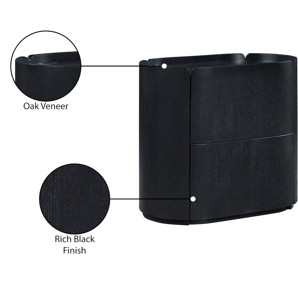 Everett Black Night Stand