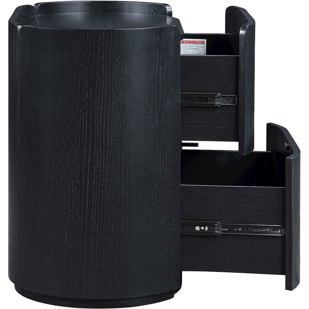 Everett Black Night Stand