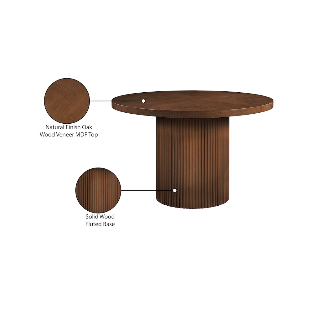 Belinda Brown Oak Veneer Dining Table