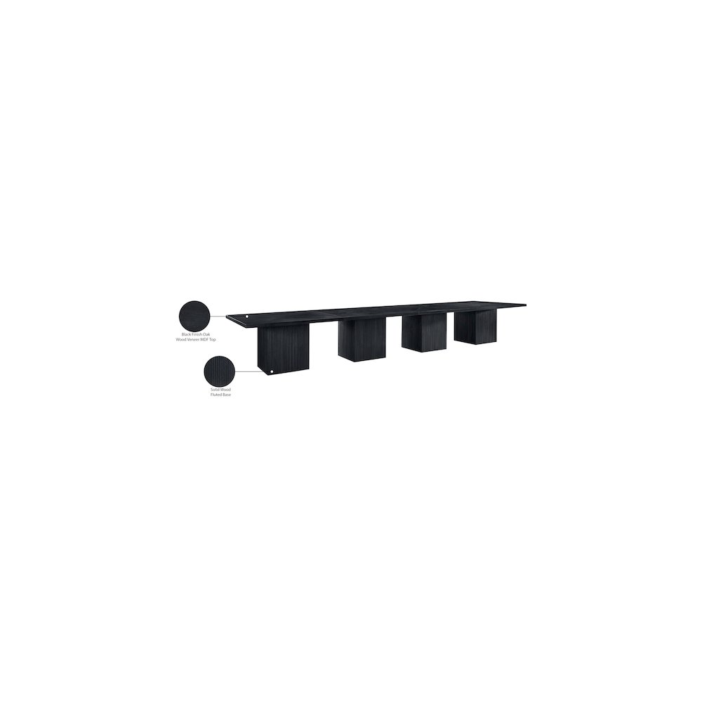 Belinda Black Modular Dining Table