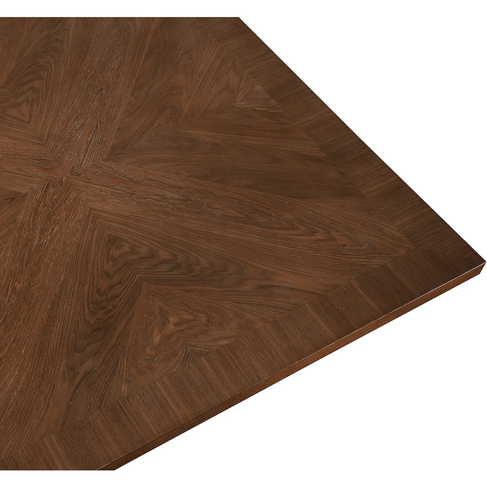 Belinda 54" Brown Beech Wood And Oak Veneer Dining Table
