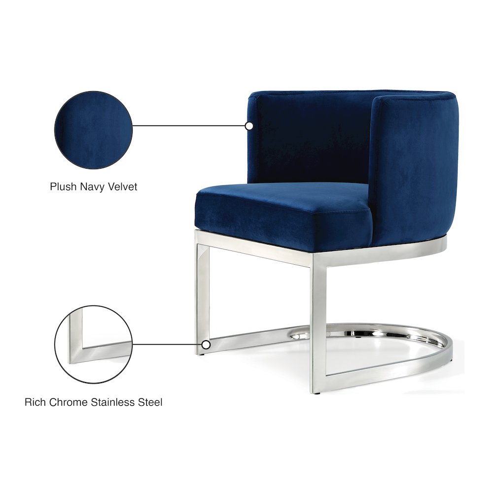 Gianna Navy Velvet Dining Chair