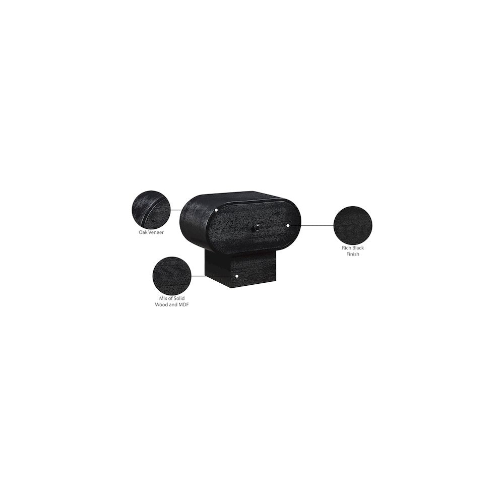 Harlow Black Night Stand