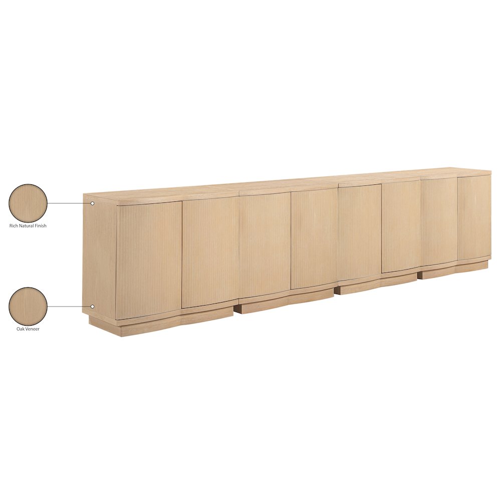 Aveline Natural Oak Veneer 4pc. Sideboard/Buffet