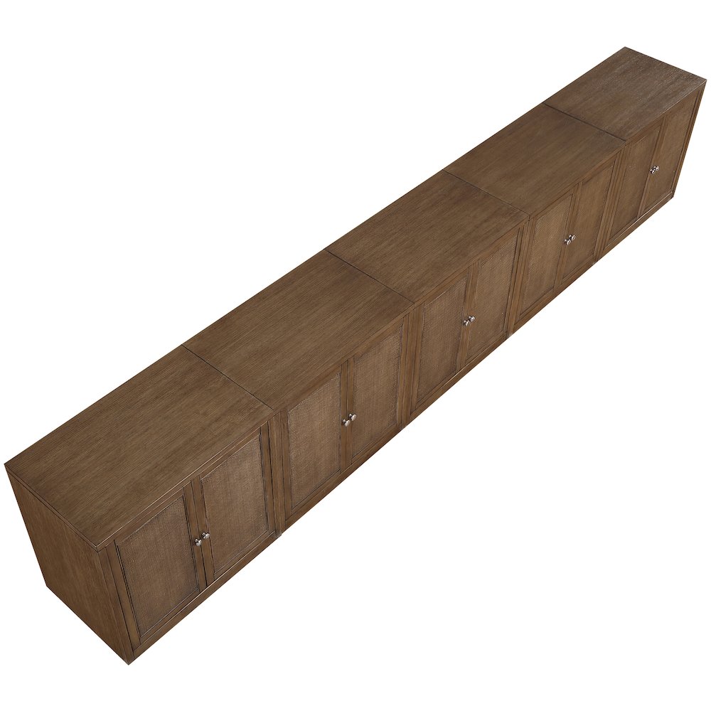 Vero Brown Solid Wood And Oak Veneer 5pc. Sideboard/Buffet