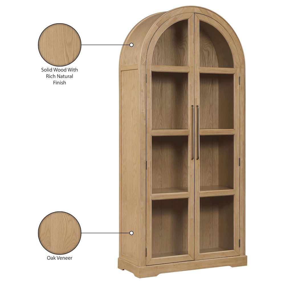 Corva Natural Solid Wood Storage Cabinet