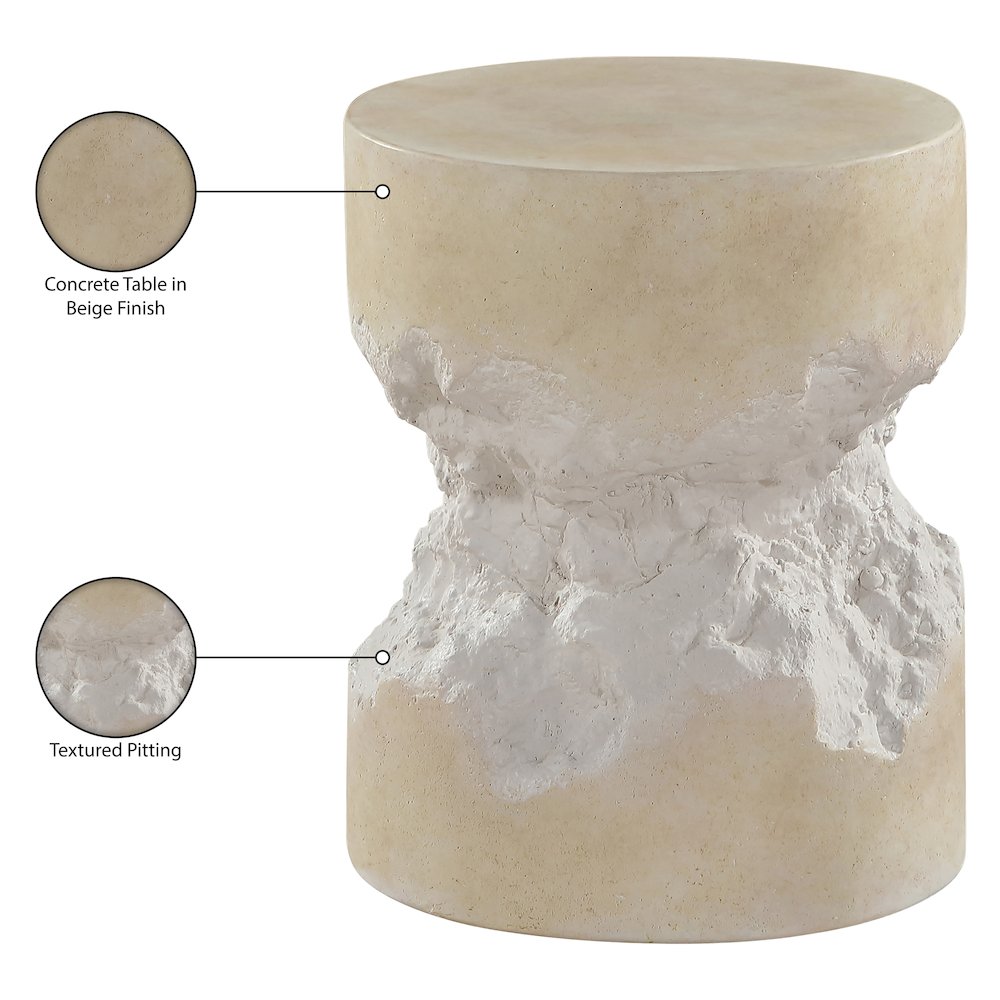 Naturae Beige Concrete Indoor / Outdoor End / Side Table