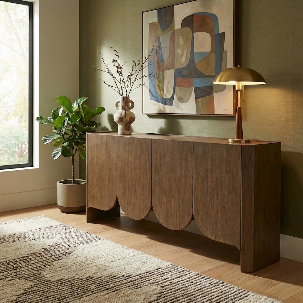 Ember Brown Solid Wood Sideboard/Buffet