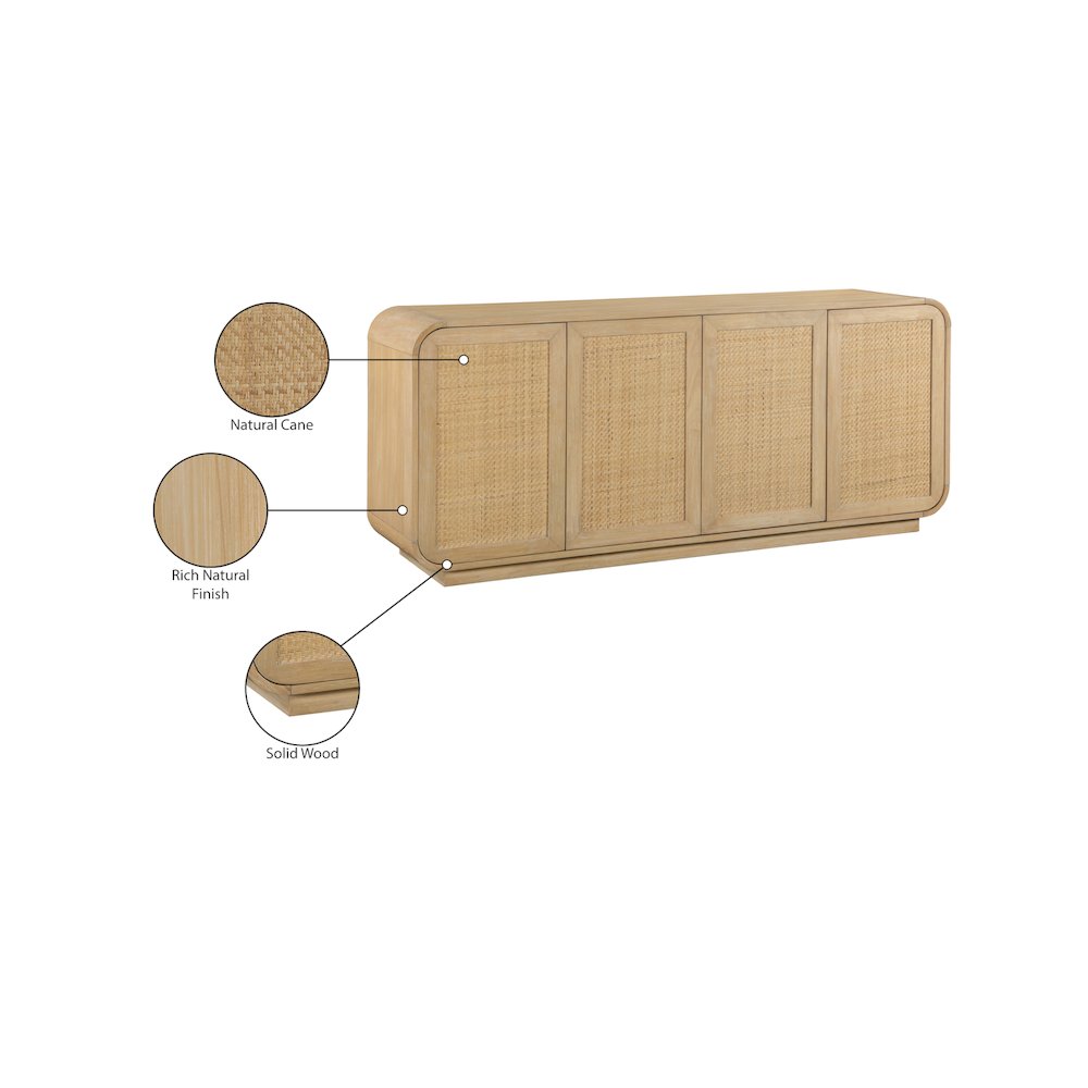 Windsor Natural Rubberwood Sideboard/Buffet