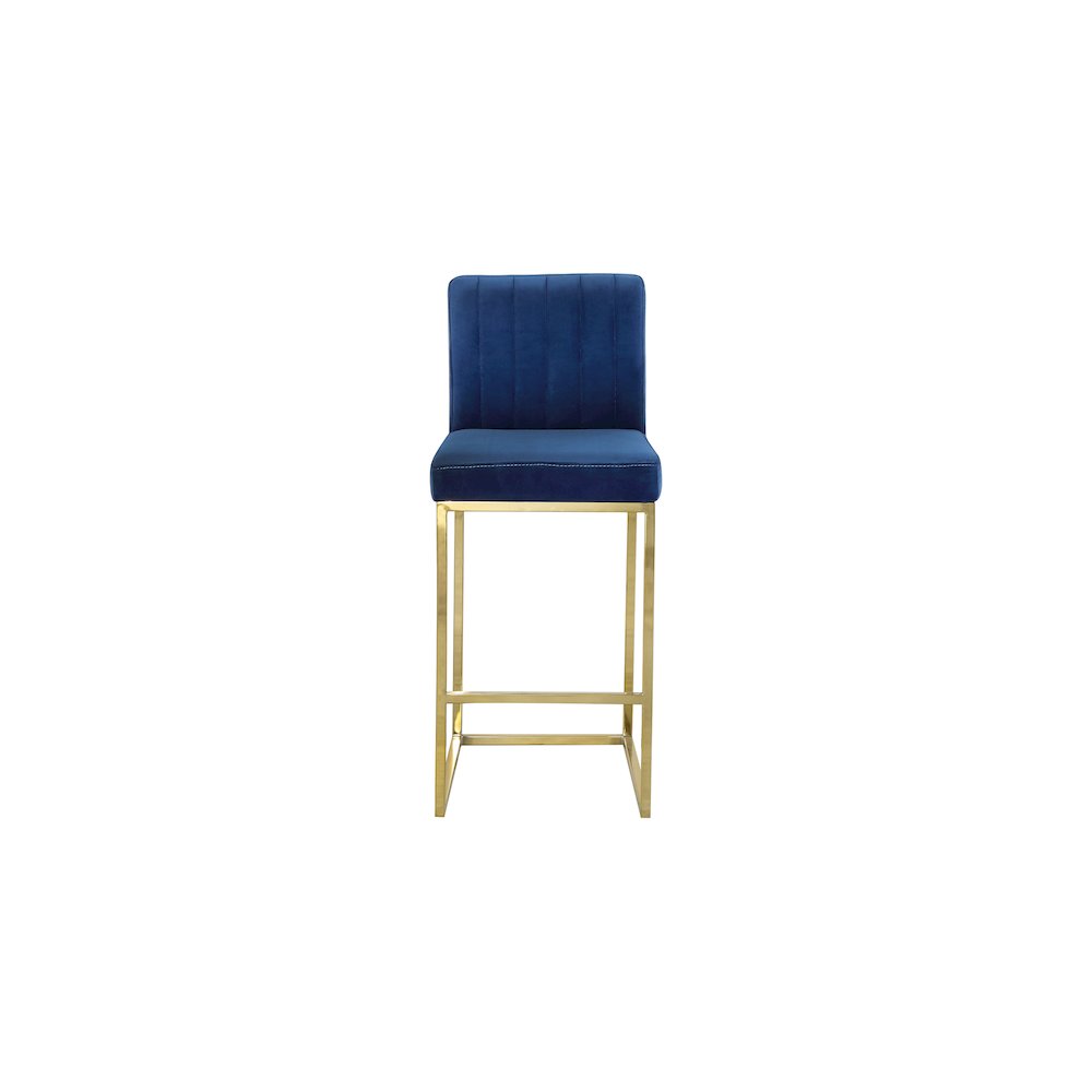 Giselle Navy Velvet Stool