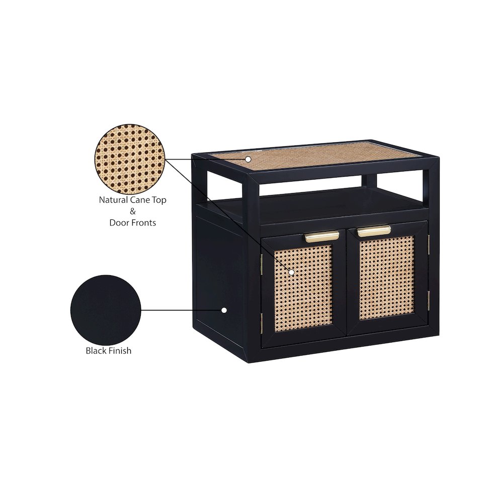 Cole Black Night Stand