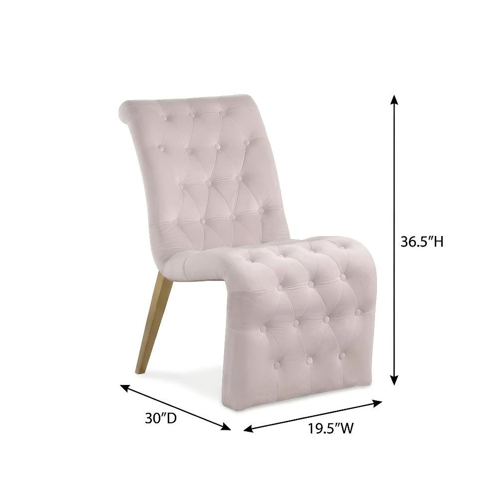 Gold Velvet Dining Chair Set of 2 with d Back and Contemporary Design
