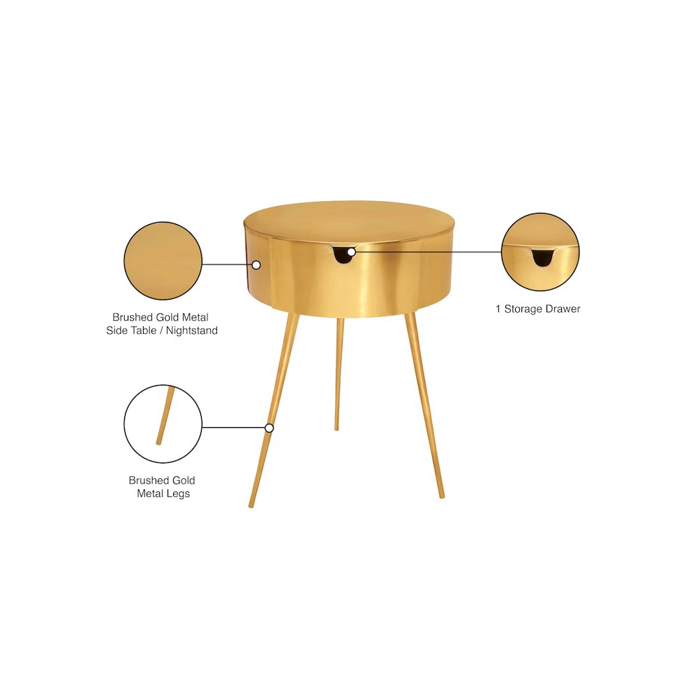 Bali Gold Night Stand