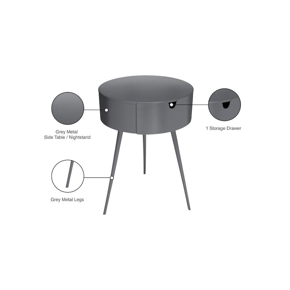 Bali Grey Night Stand