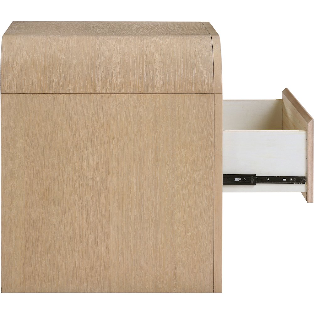 Giada Natural Solid Wood And Veneer Nightstand