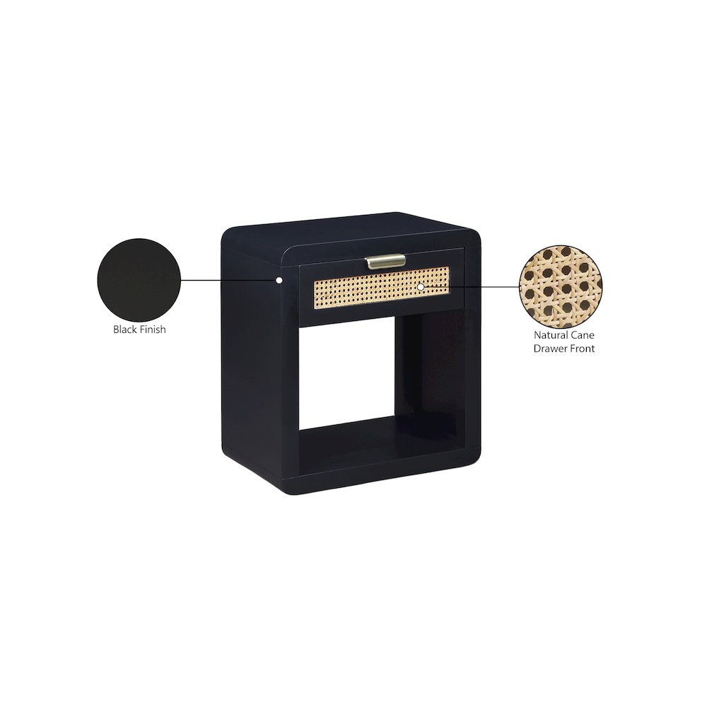 Langham Black Night Stand