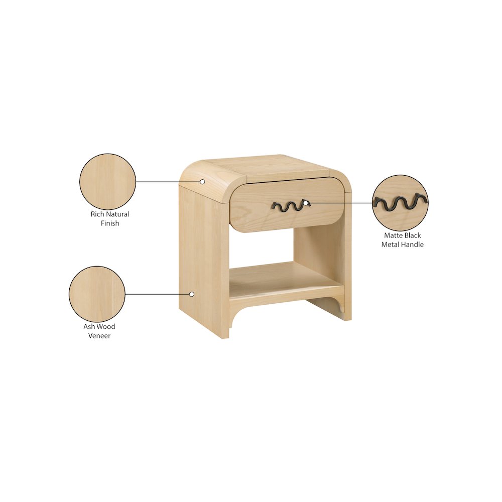 Hayes Natural Night Stand / Side Table
