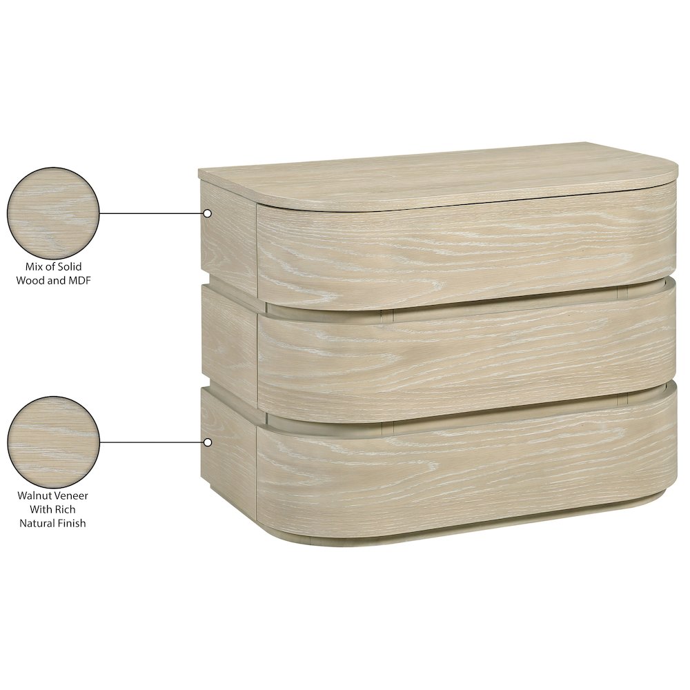 Annalise Natural Solid Wood Night Stand