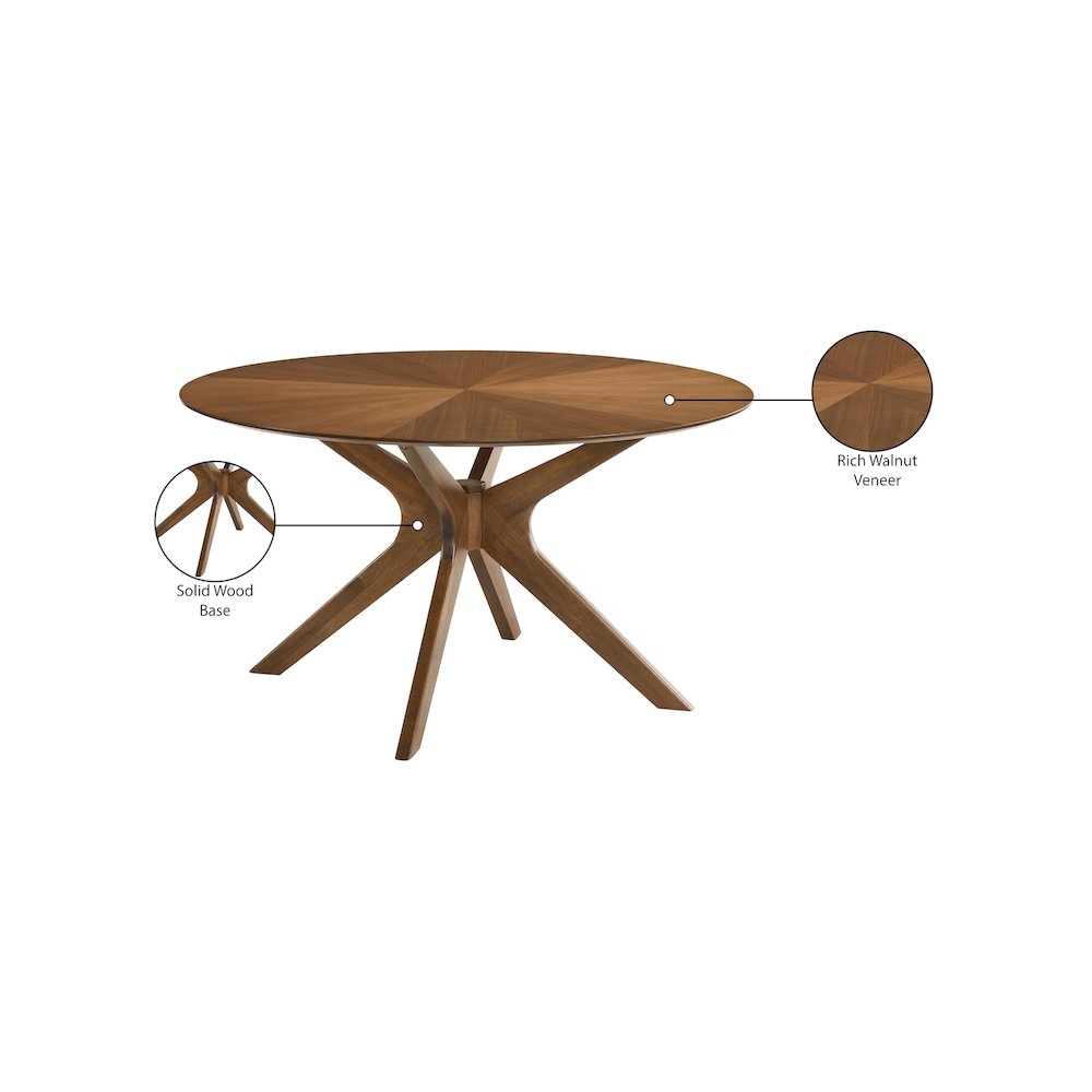 Woodson Rich Walnut Veneer Dining Table