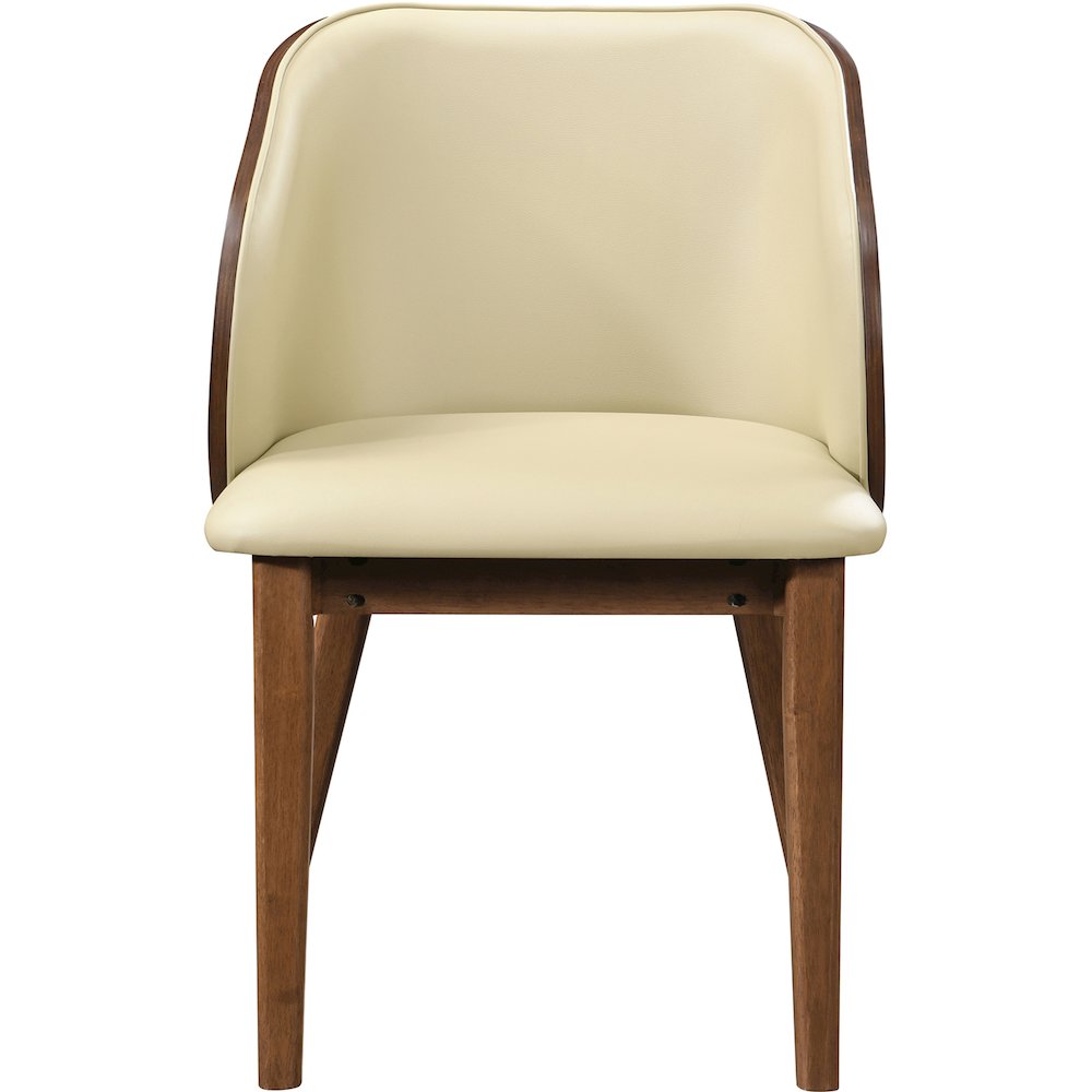 Glenwood Cream Vegan Leather Upholstered Dining Chair, Set of 2