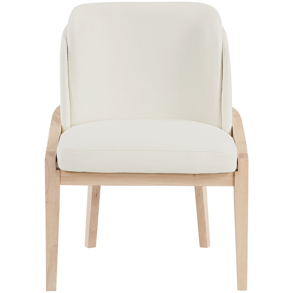 Navo Cream Vegan Leather Upholstered Dining Chair