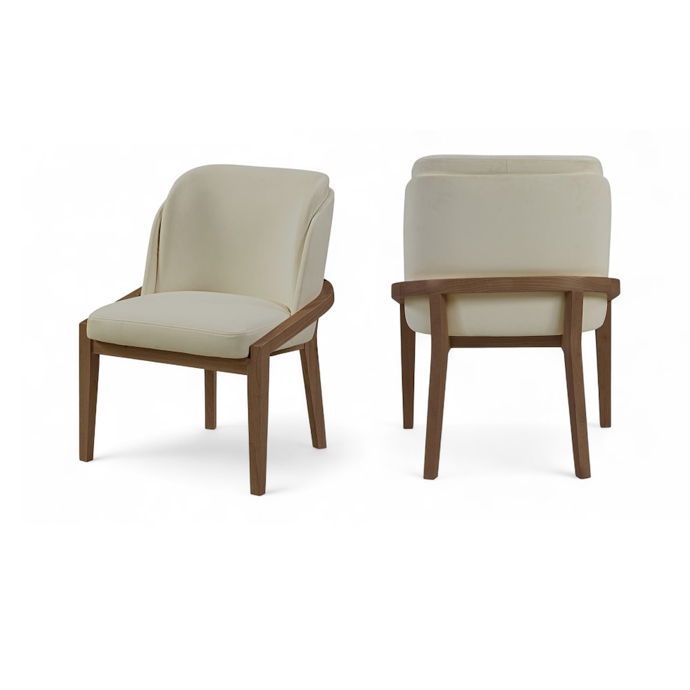 Navo Beige Vegan Leather Upholstered Dining Chair