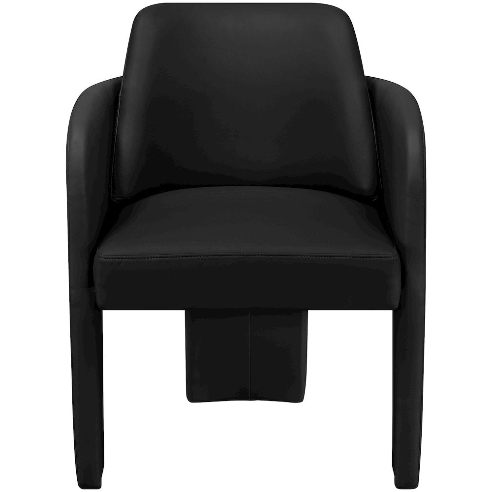 Vanda Black Vegan Leather Upholstered Dining Chair