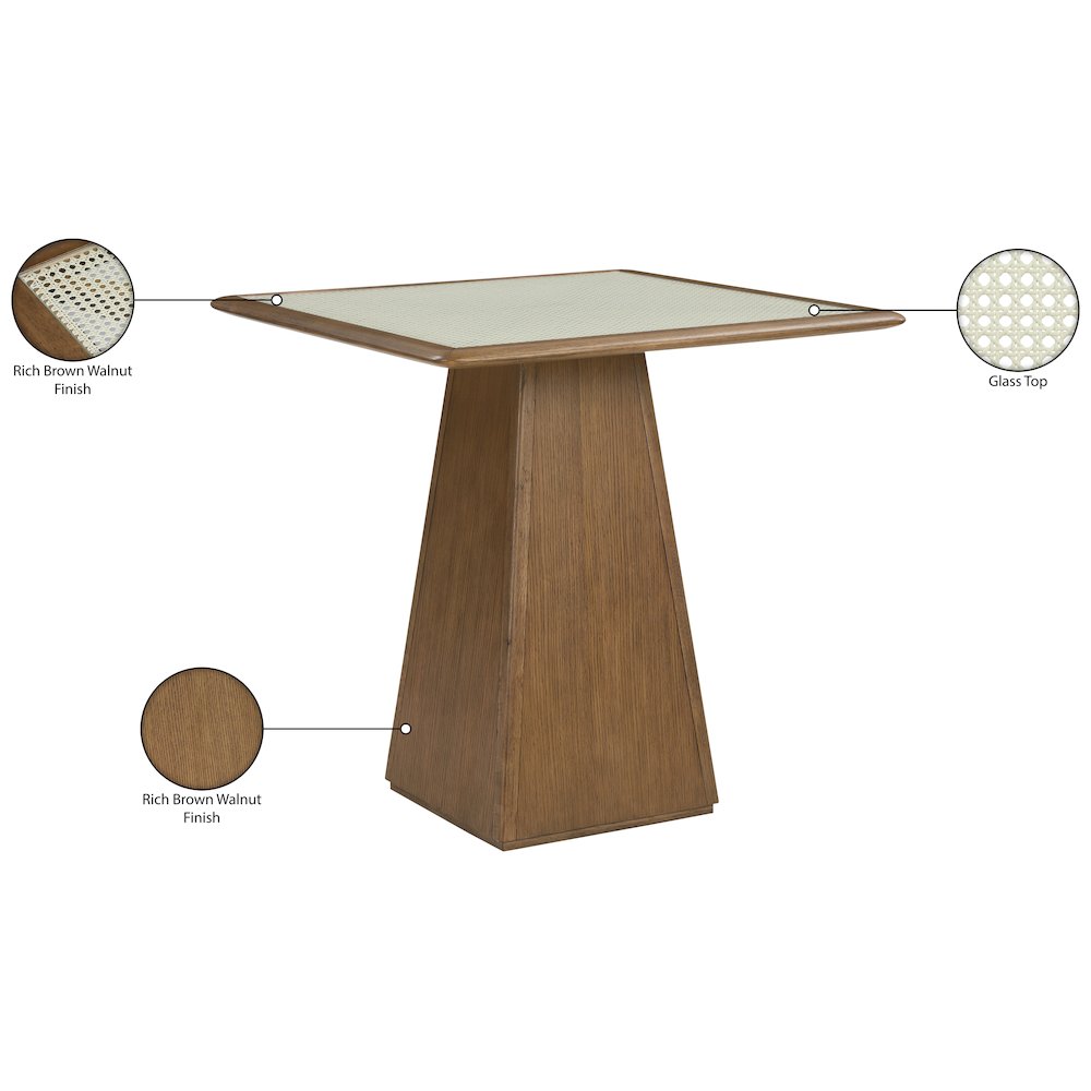 Atrium Brown Wood Counter Height Table