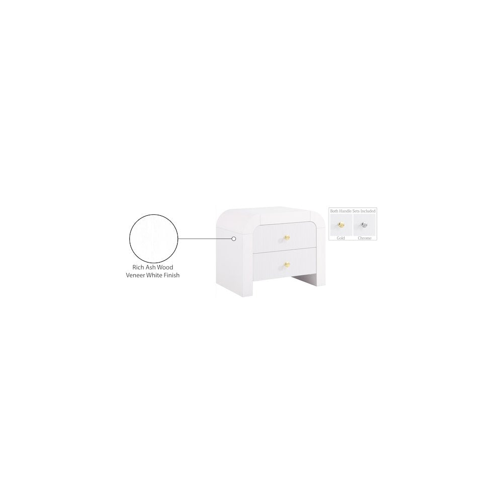 Artisto White Night Stand