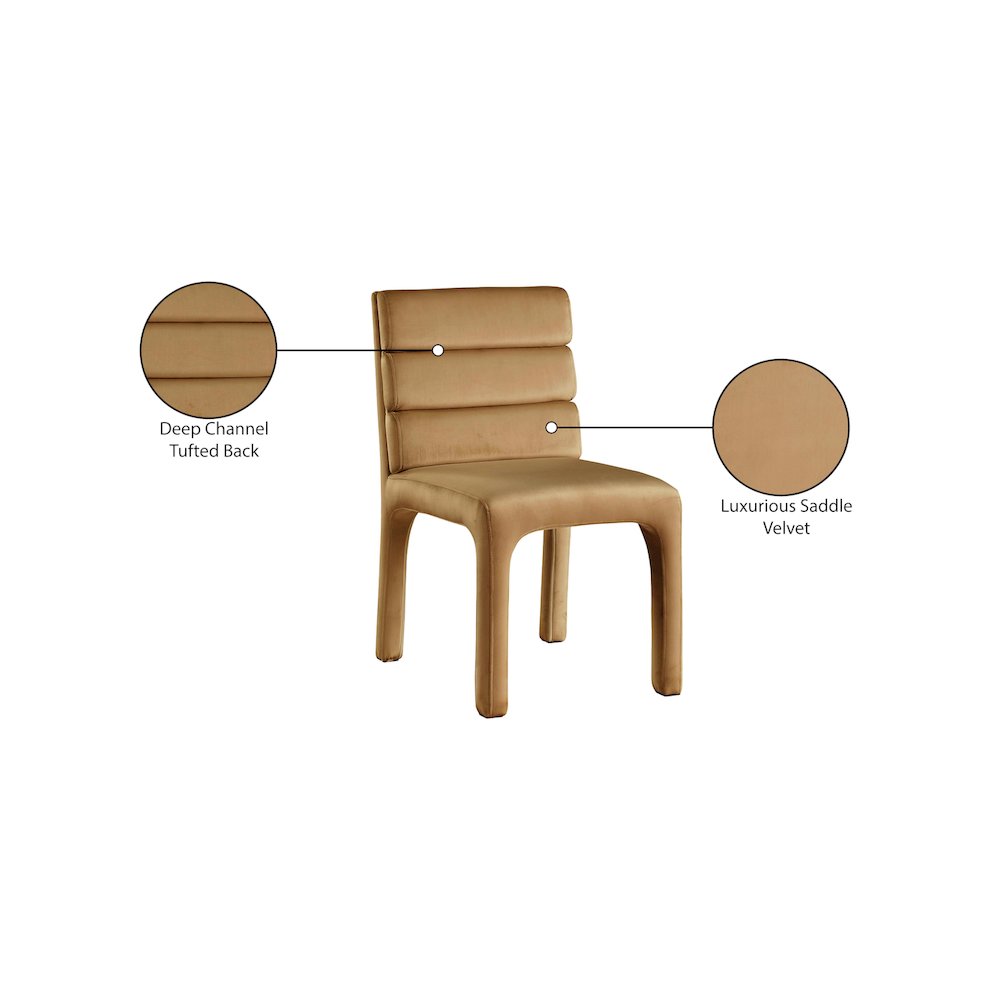 Kai Saddle Velvet Dining Chair, Set of 2
