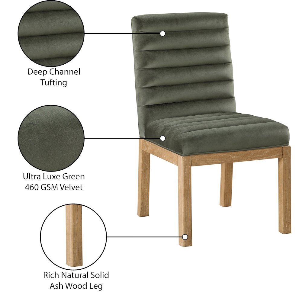Evelyn Green Velvet Dining Chair