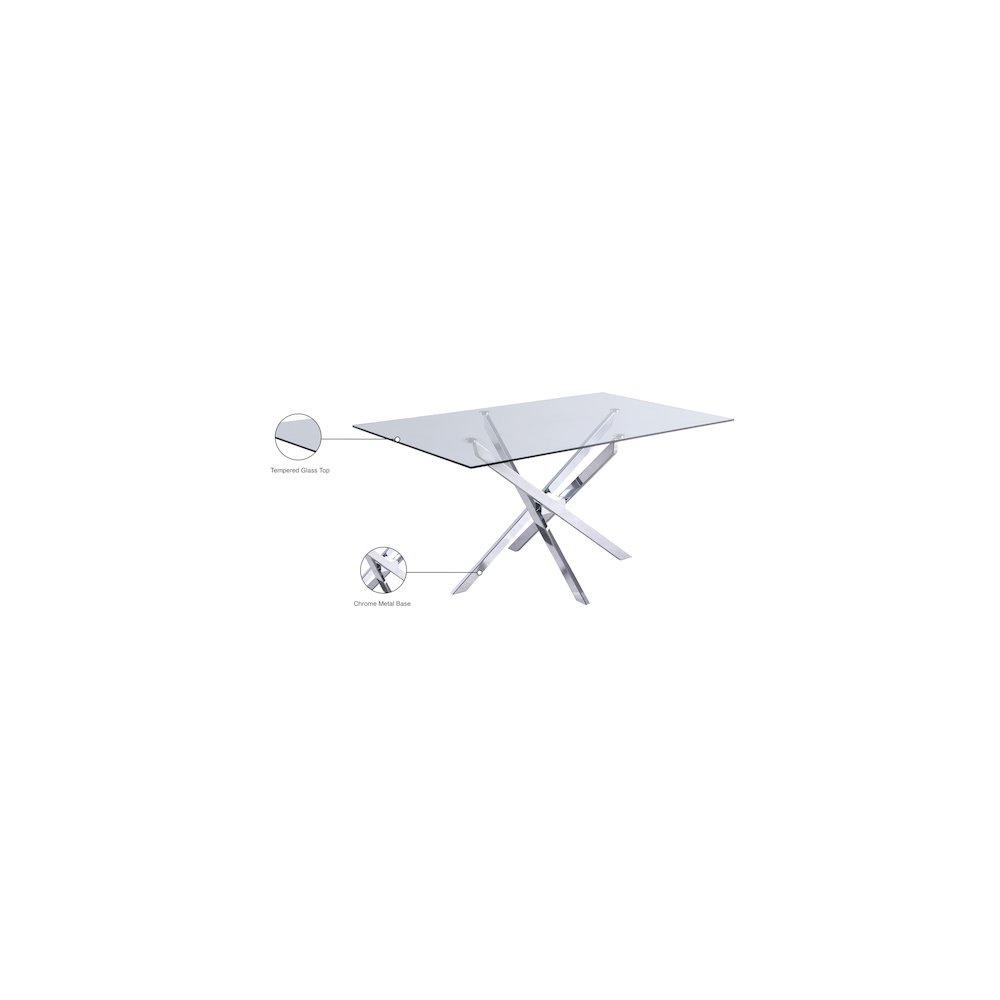 Xander Chrome Dining Table