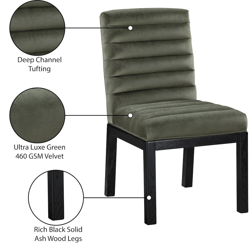 Evelyn Green Velvet Dining Chair