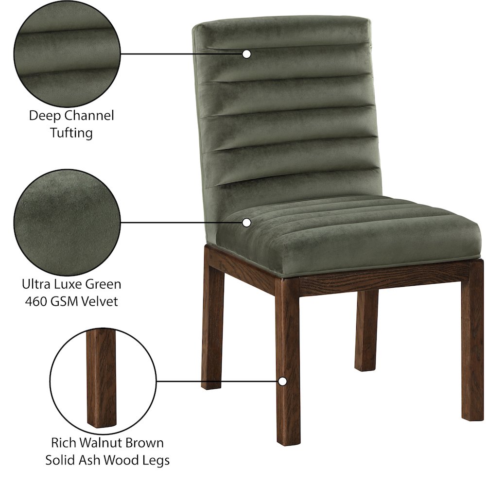 Evelyn Green Velvet Dining Chair