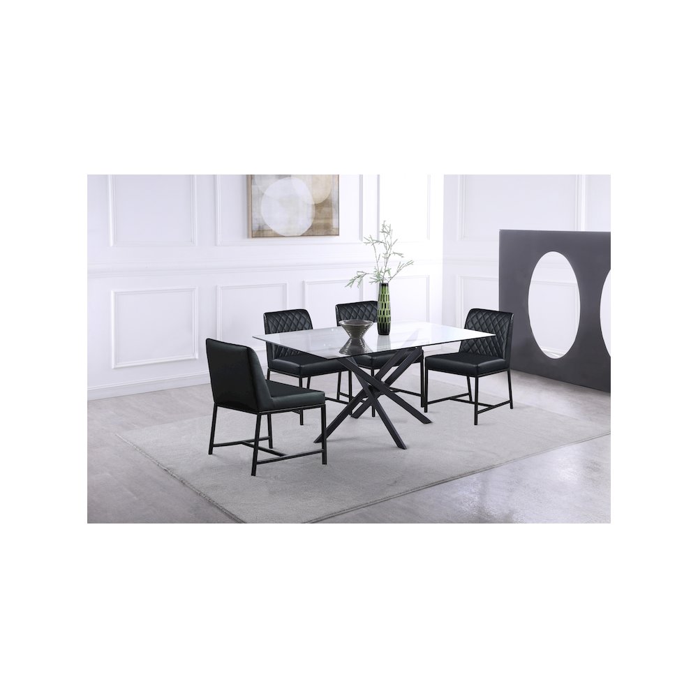 Xander Matte Black Dining Table