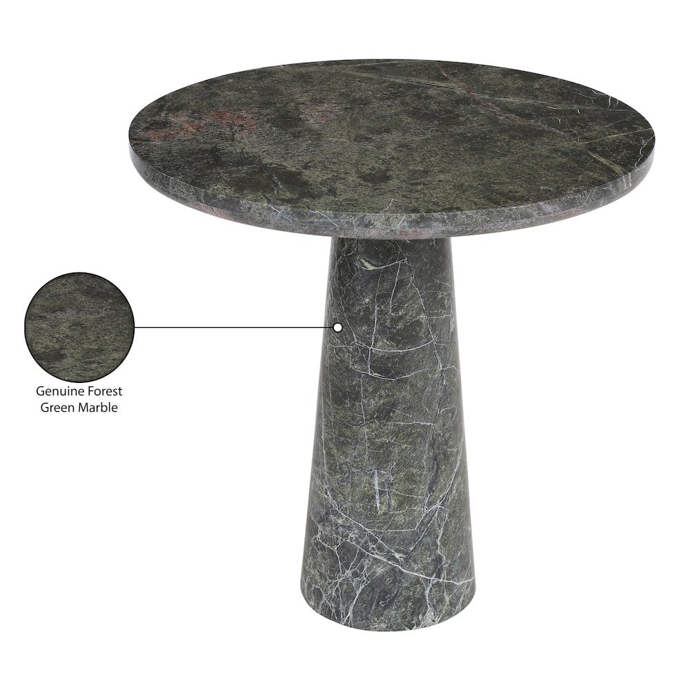 Fontelina 30" Green Genuine Marble Bistro Dining Table
