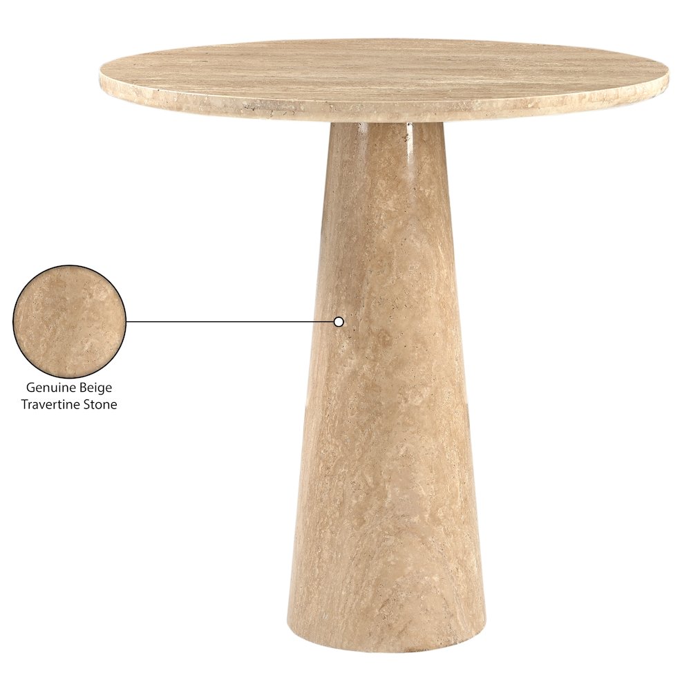 Fontelina 30" Travertine Genuine Travertine Bistro Dining Table