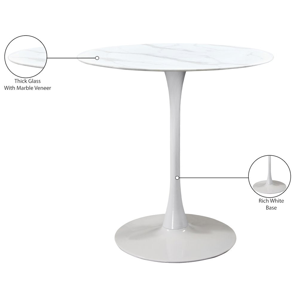 Tulip White Counter Height Table