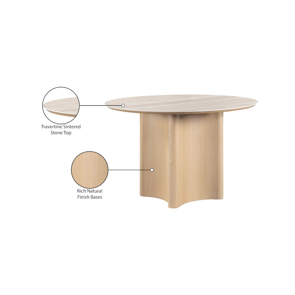 Corvina Natural Oak Veneer Dining Table