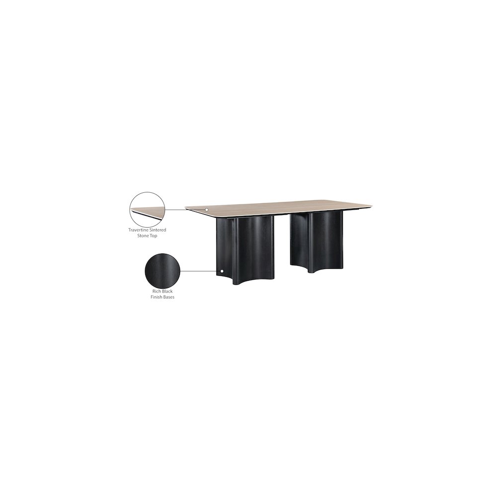 Corvina Black Oak Veneer Dining Table