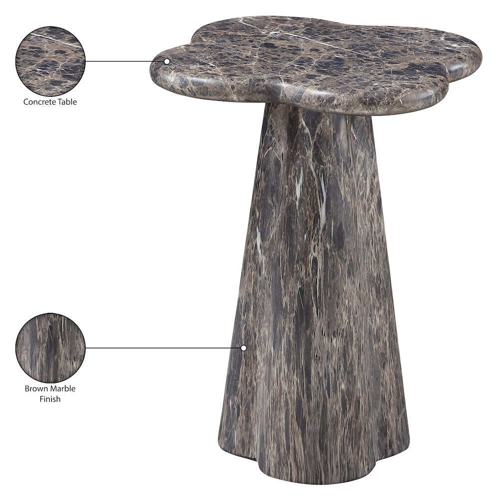 Nola Brown Concrete Indoor/Outdoor End Table