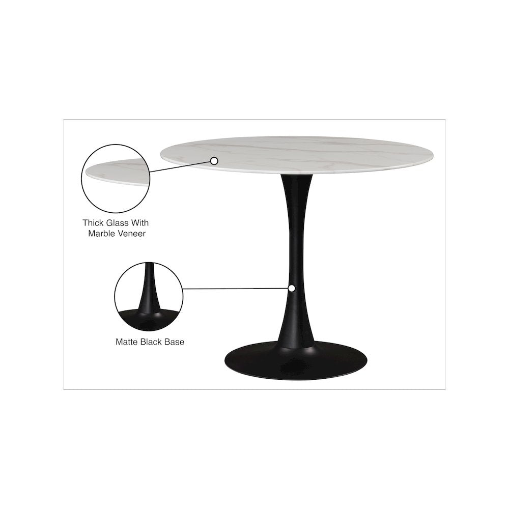 Holly Matte Black Dining Table