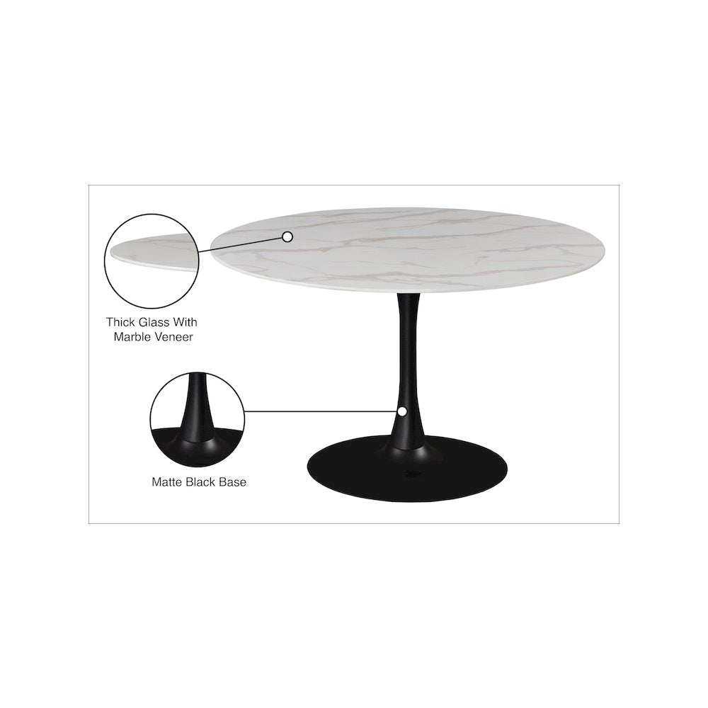 Holly Matte Black Dining Table
