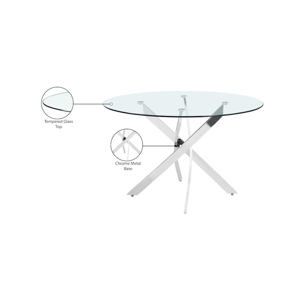 Xander Chrome Dining Table
