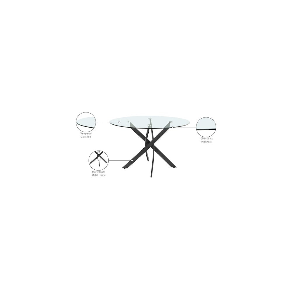 Xander Matte Black Dining Table